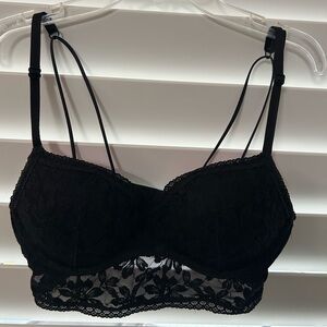 Victoria Secret Pink Elegant Black Lace Bralette